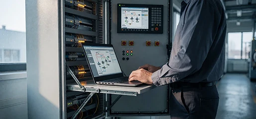 Commissioning at the control panel